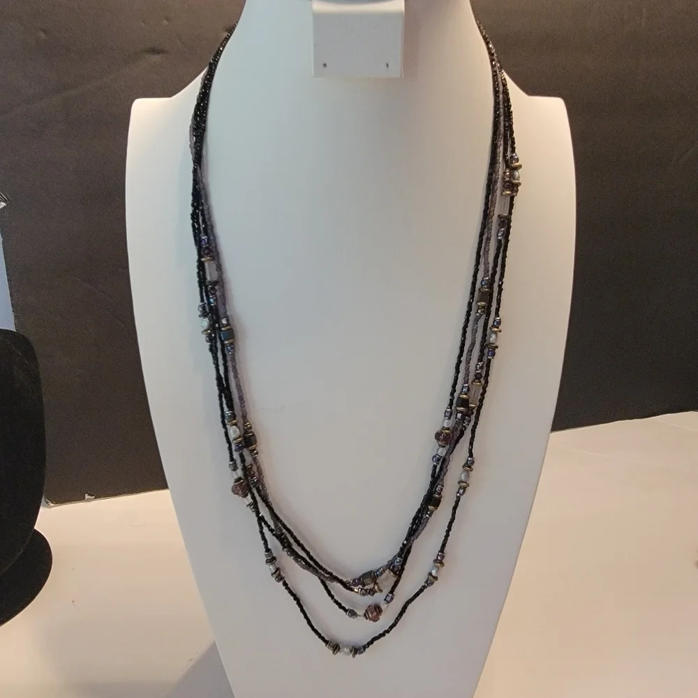 Bohemian 4 Strand Beaded Necklace - Picture 8 of 8
